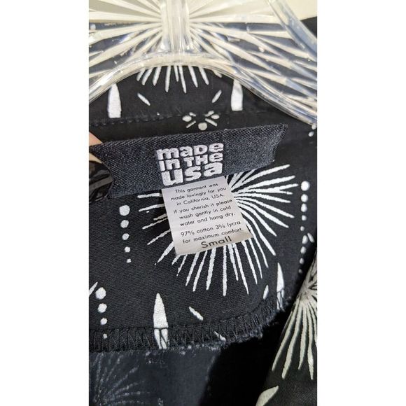 Size Small Nooworks Fireworks Black And White Burst Print Dress Retired Rare - Picture 6 of 14
